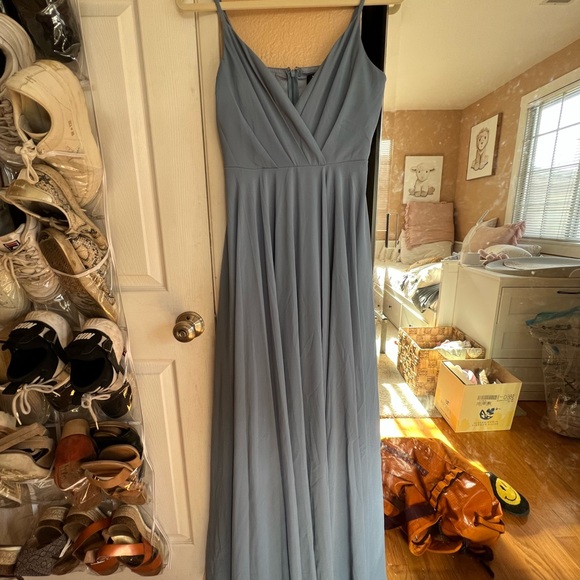 All About Love Slate Blue Bridesmaid Dress - Picture 2 of 4